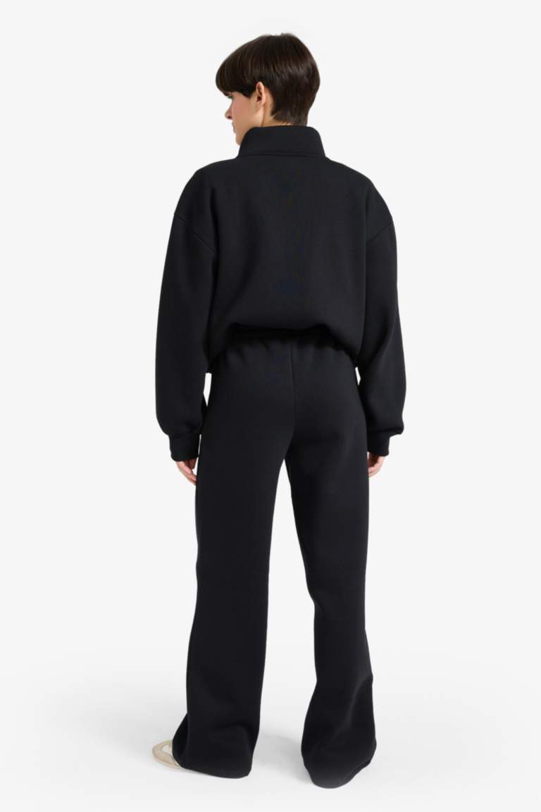 بنطلون قماش بيزك قصة مستقيمة تقيل