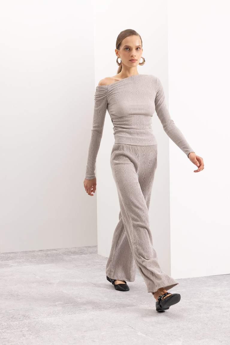 Wide Leg Bürümcük Pantolon