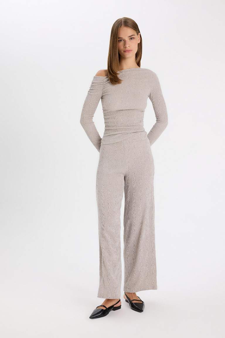 Wide Leg Bürümcük Pantolon
