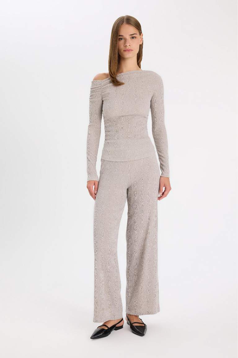 Wide Leg Bürümcük Pantolon