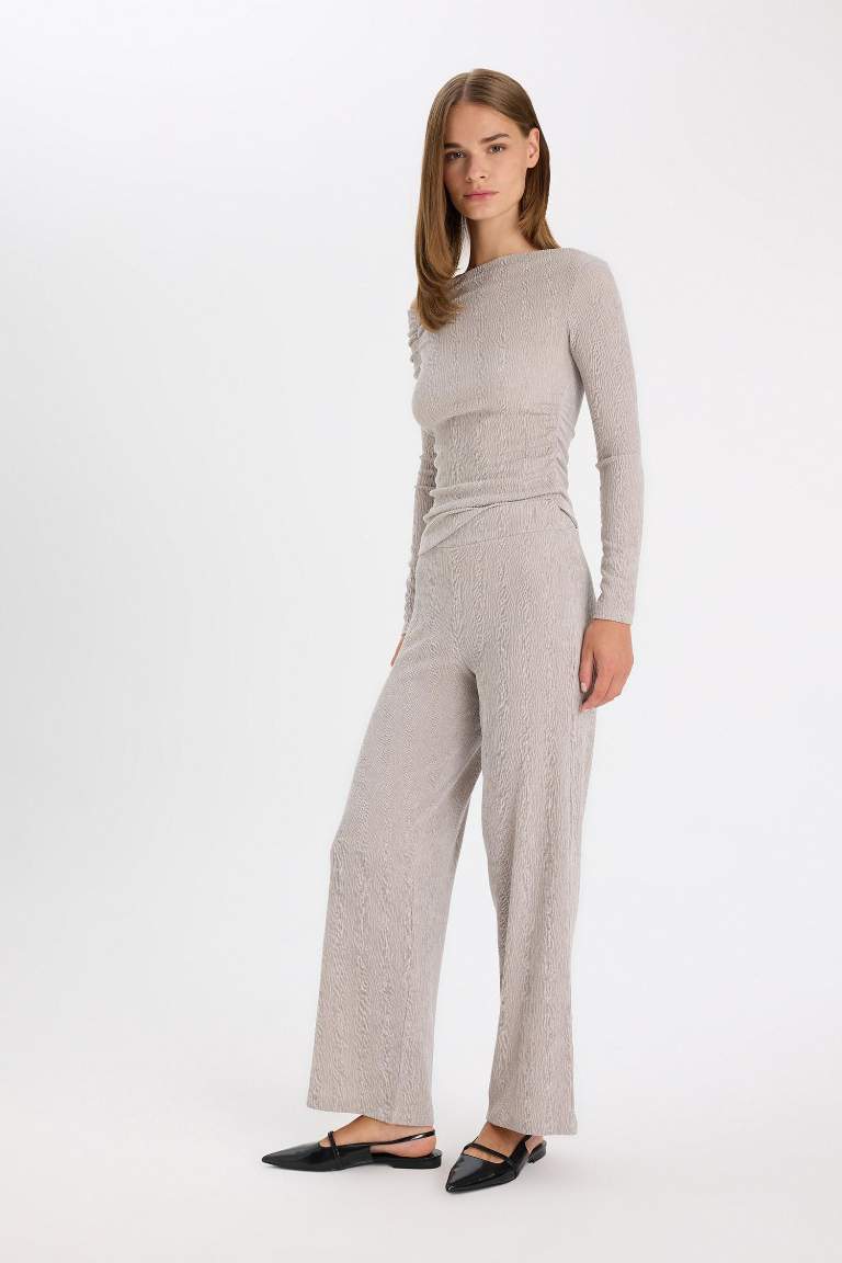 Wide Leg Bürümcük Pantolon