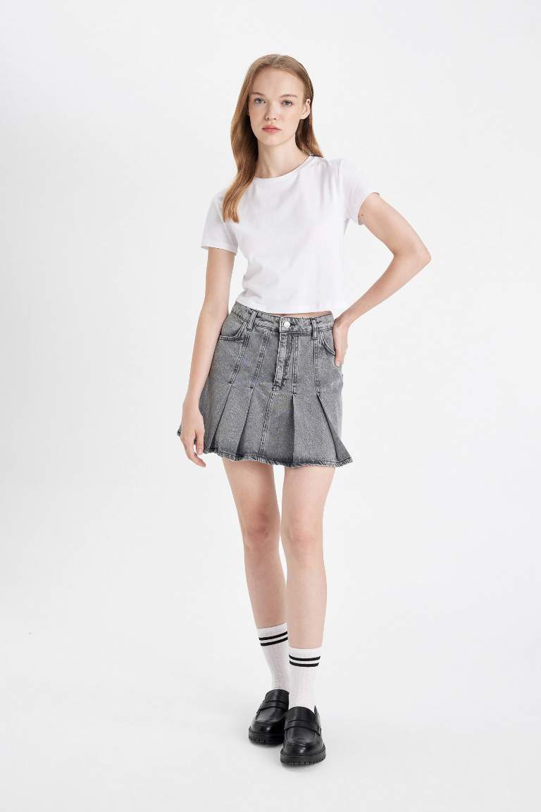 Fashion Fit Jean Mini Skirt