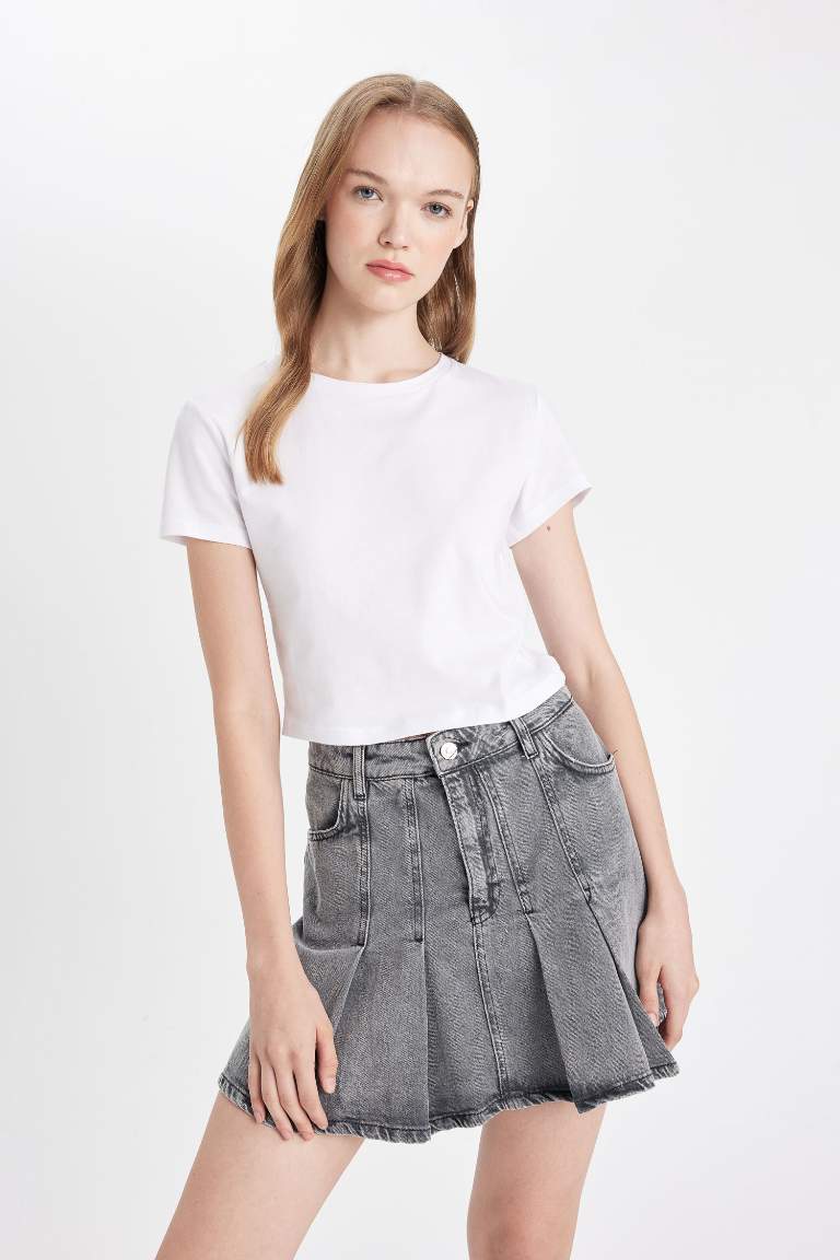 Fashion Fit Jean Mini Skirt