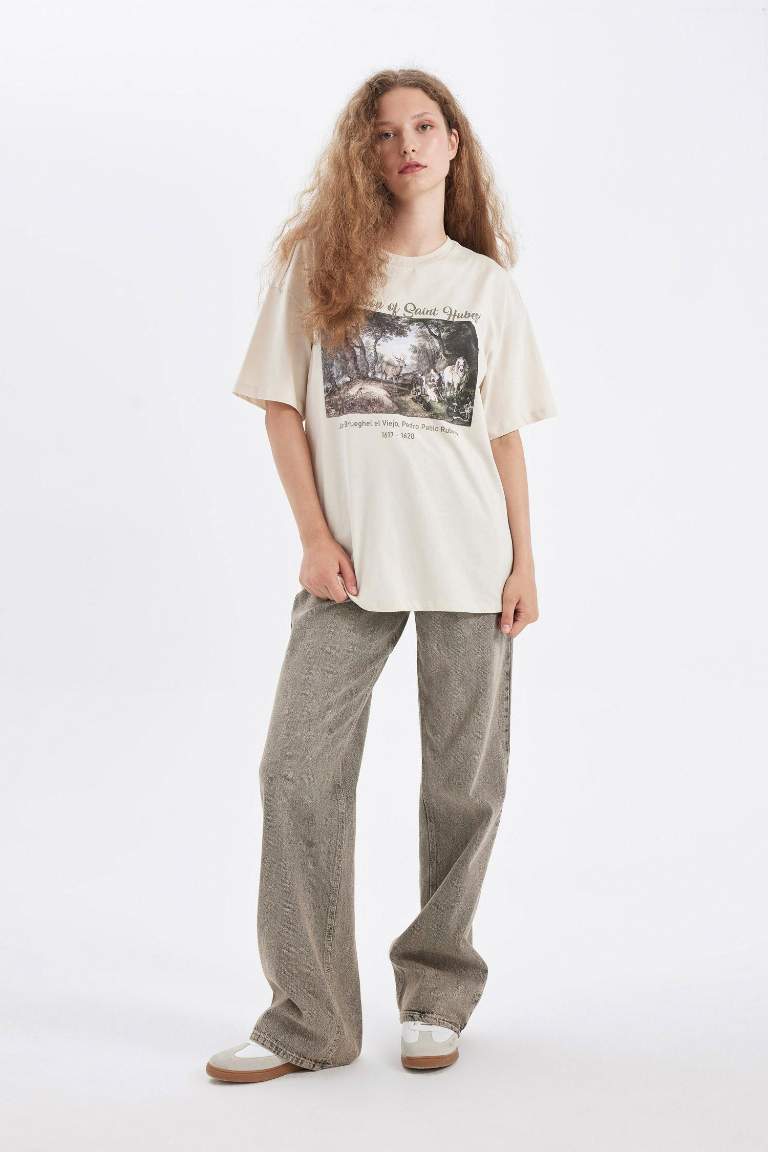 Peter Paul Rubens Oversize Fit Crew Neck Printed T-Shirt