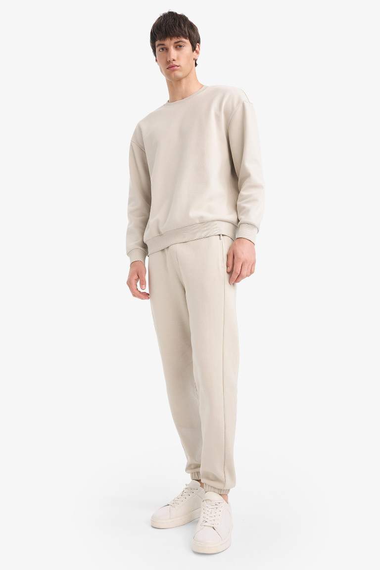 Slim Fit Dar Kesim Fermuar Cepli Pike Eşofman Altı