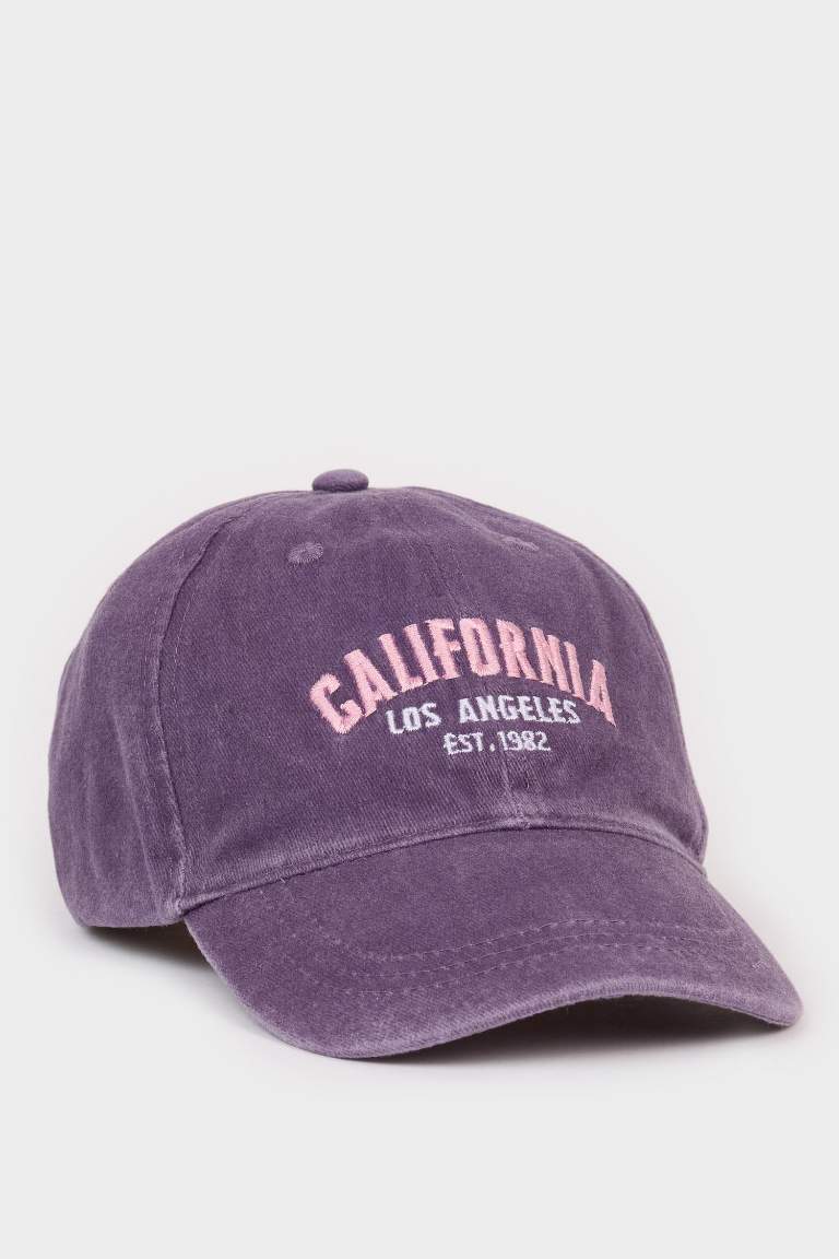 Casquette brodée en coton pour fille