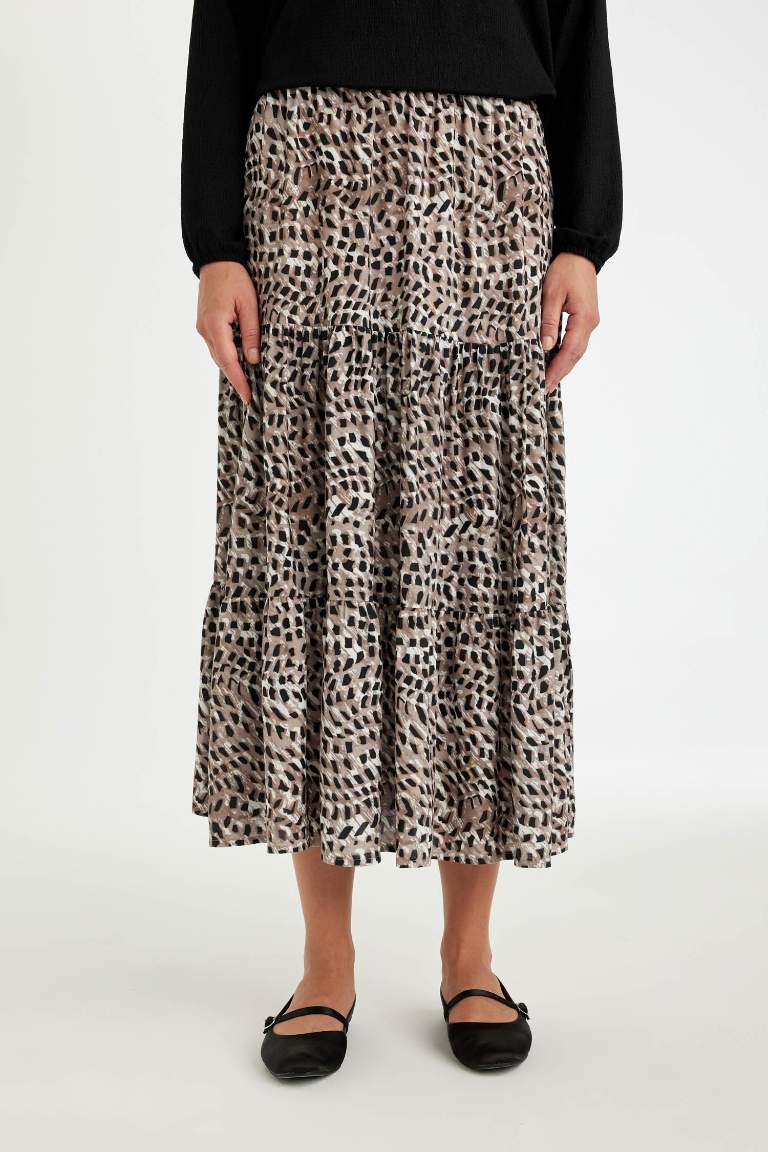 Leopard Print Maxi Skirt