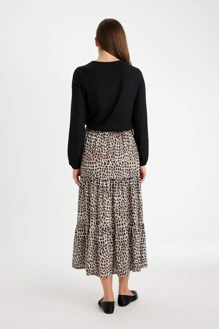 Leopard Print Maxi Skirt