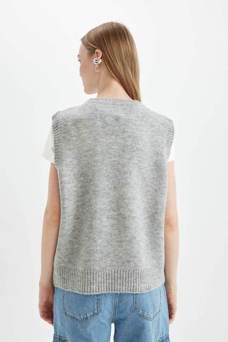 Regular Fit Crew Neck Knitwear Vest