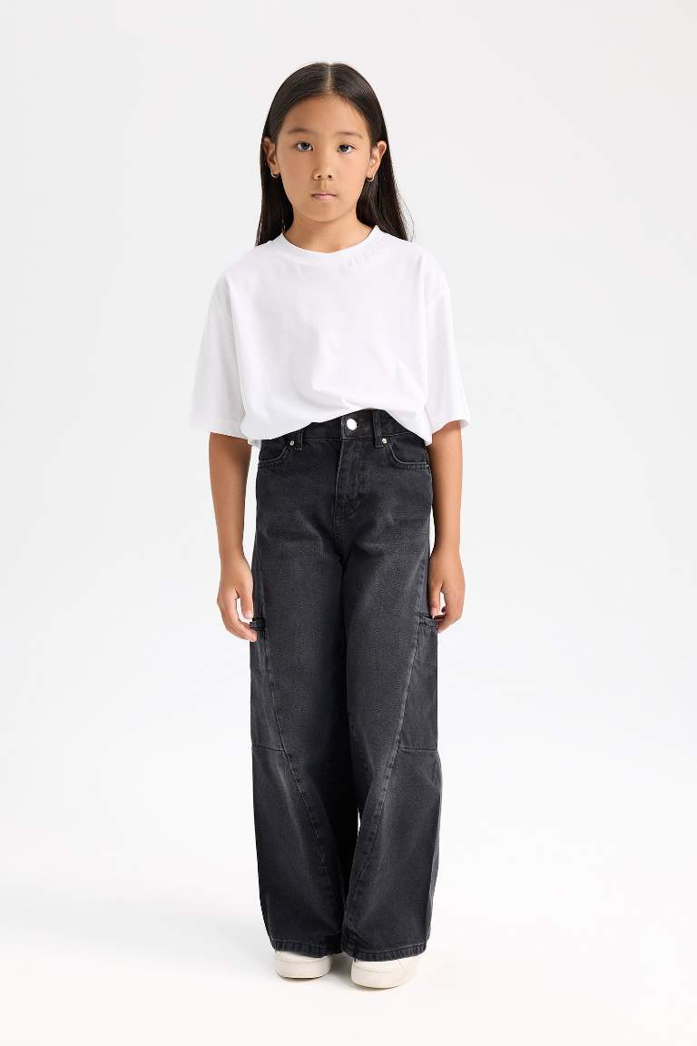 Girl Wide Leg Cargo Pants