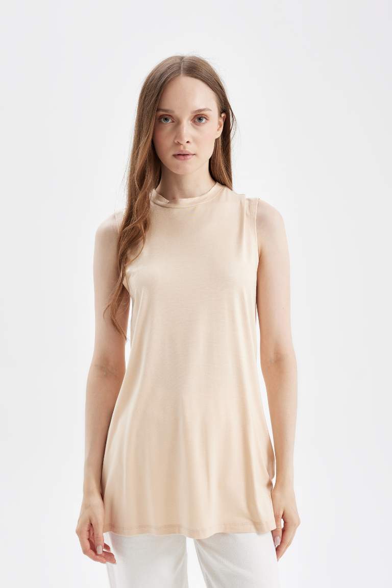 Regular Fit Kolsuz 2'li Basic Tişört Tunik