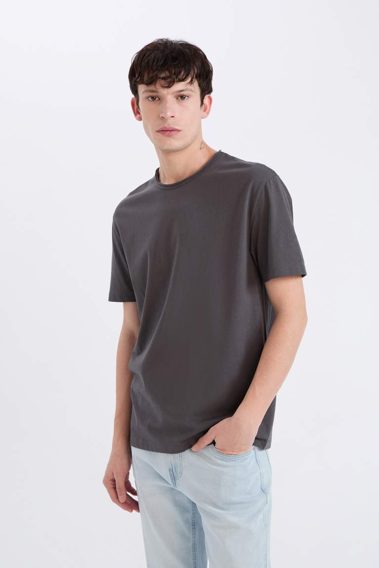 Regular Fit Crew Neck Heavy Fabric T-Shirt