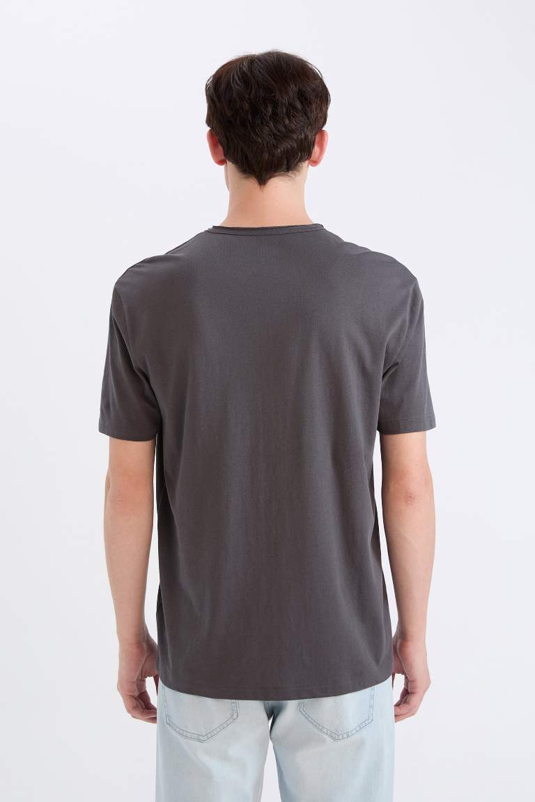 Regular Fit Crew Neck Heavy Fabric T-Shirt