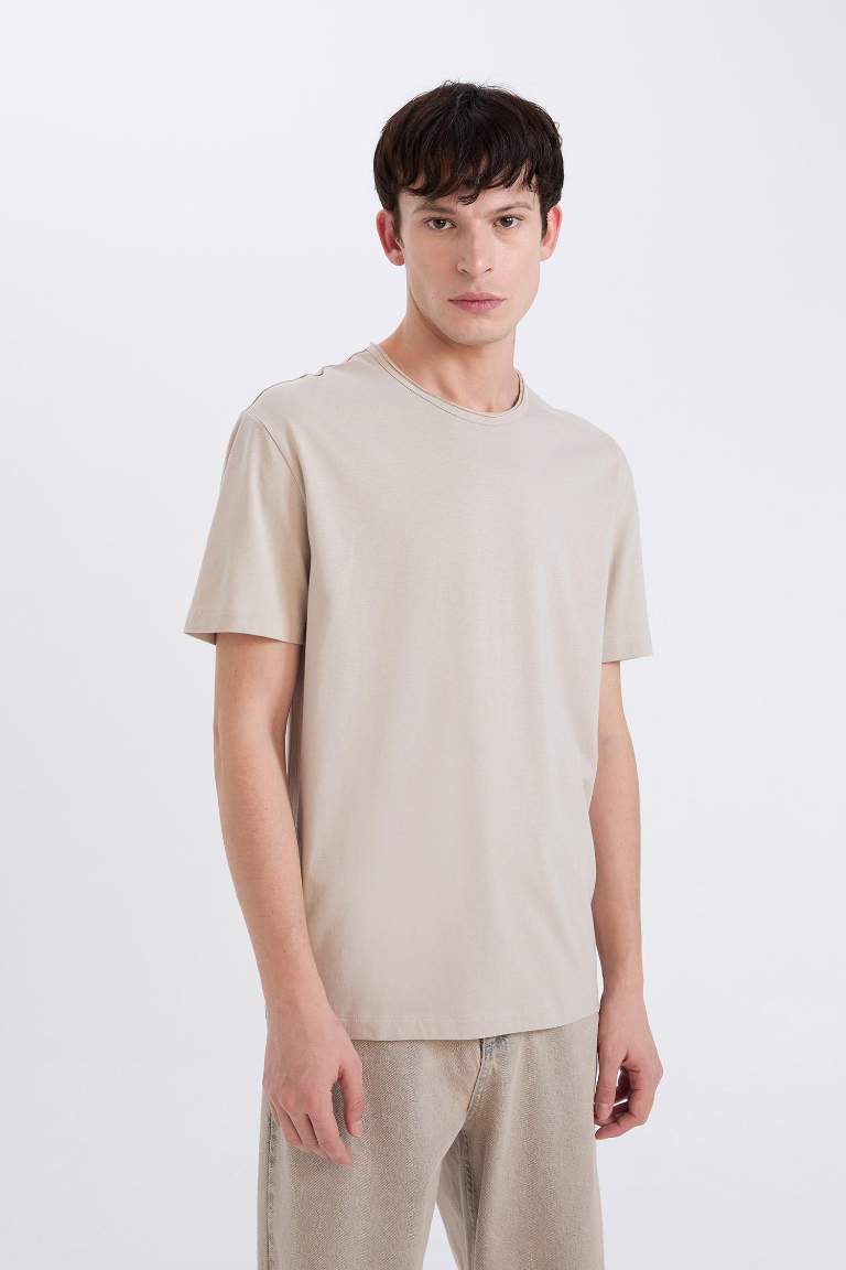 Regular Fit Crew Neck Heavy Fabric T-Shirt