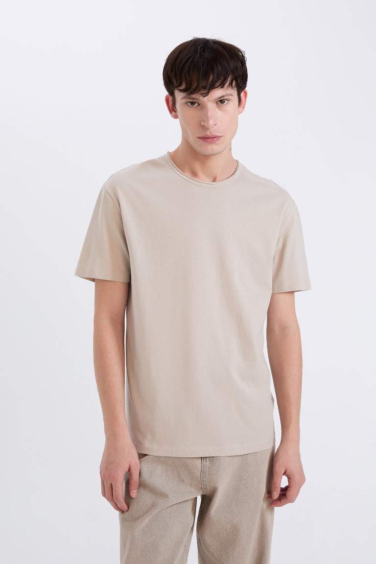 Regular Fit Crew Neck Heavy Fabric T-Shirt