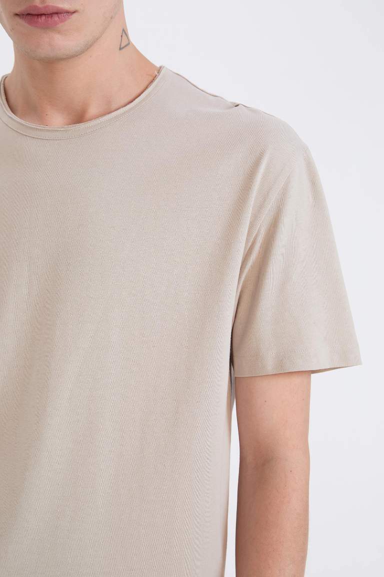 Regular Fit Crew Neck Heavy Fabric T-Shirt