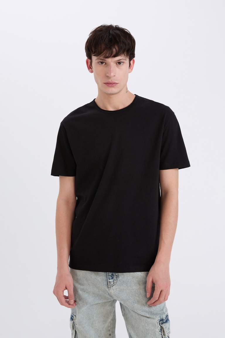 Regular Fit Crew Neck Heavy Fabric T-Shirt