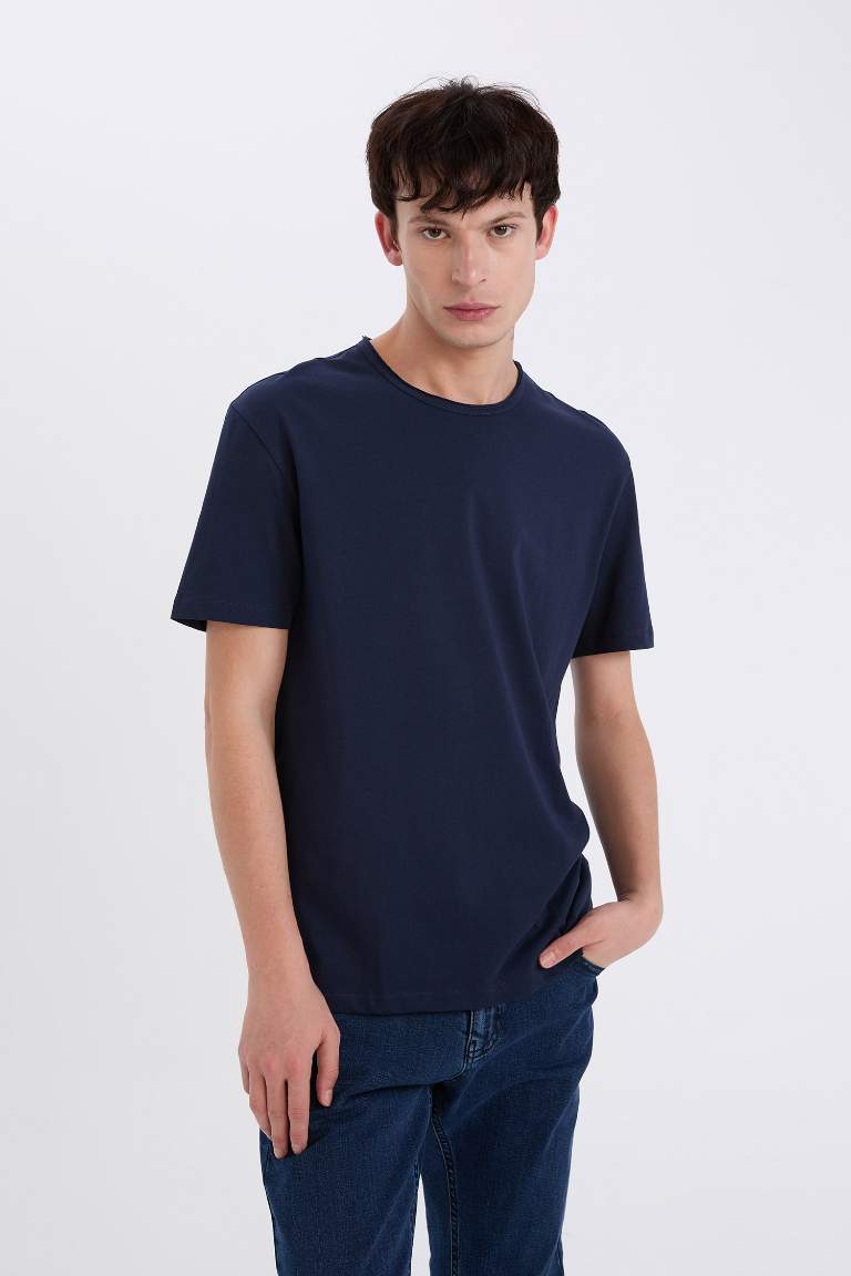 Regular Fit Crew Neck Heavy Fabric T-Shirt