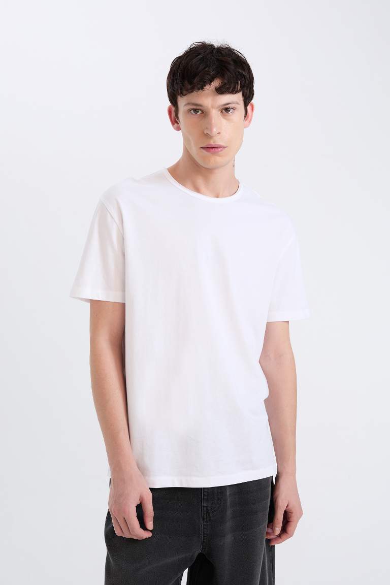 Regular Fit Crew Neck Heavy Fabric T-Shirt