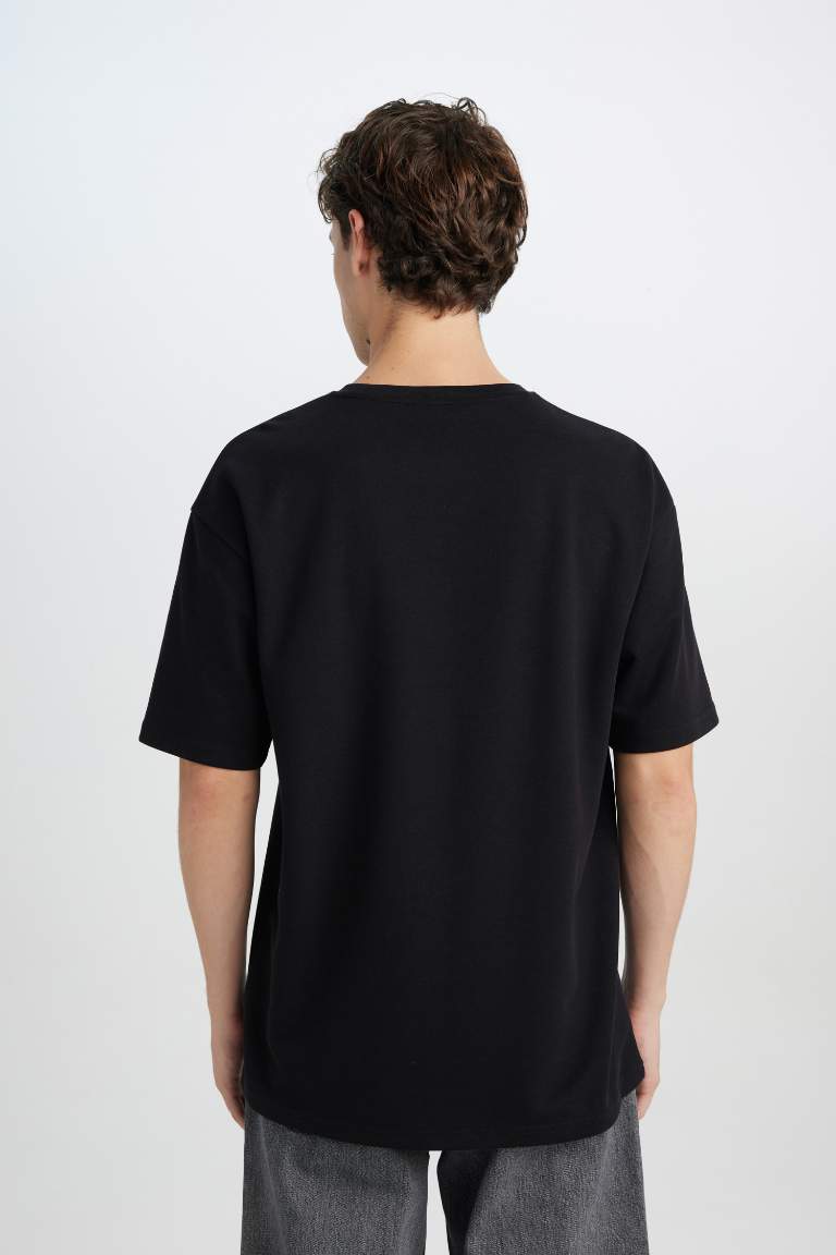 Boxy Fit Crew Neck Printed T-Shirt