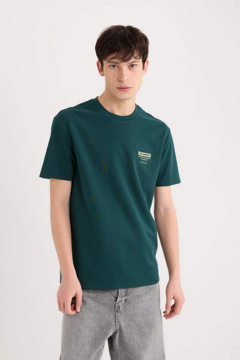 Regular Fit Crew Neck Printed T-Shirt