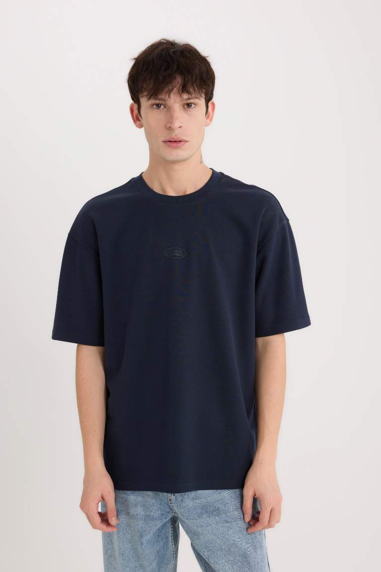 Boxy Fit Crew Neck Printed T-Shirt