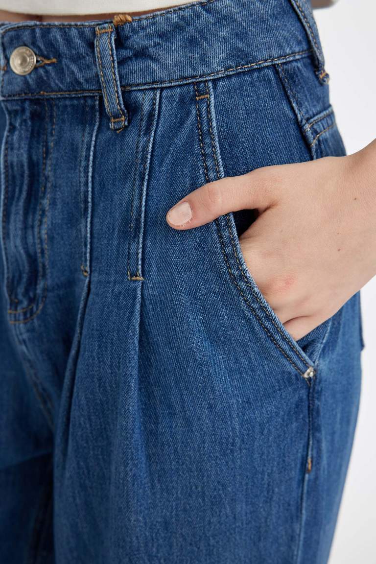 Wide Leg Jean Trousers