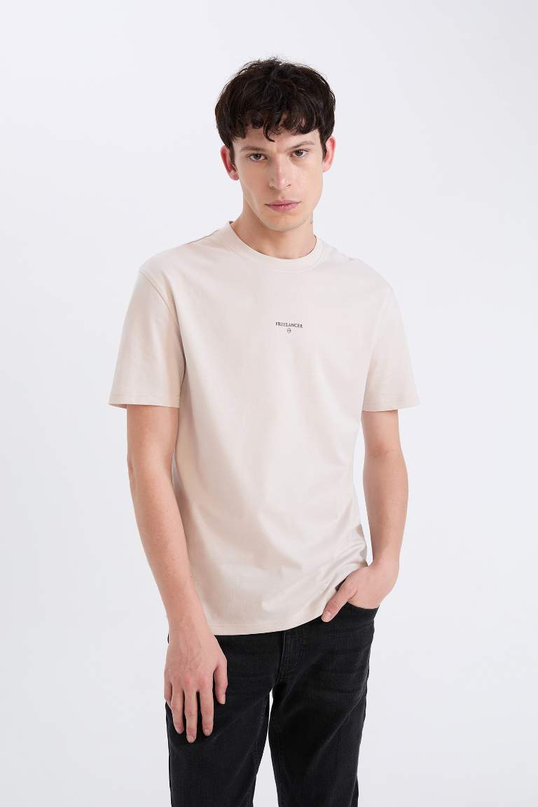 Regular Fit Crew Neck Printed T-Shirt