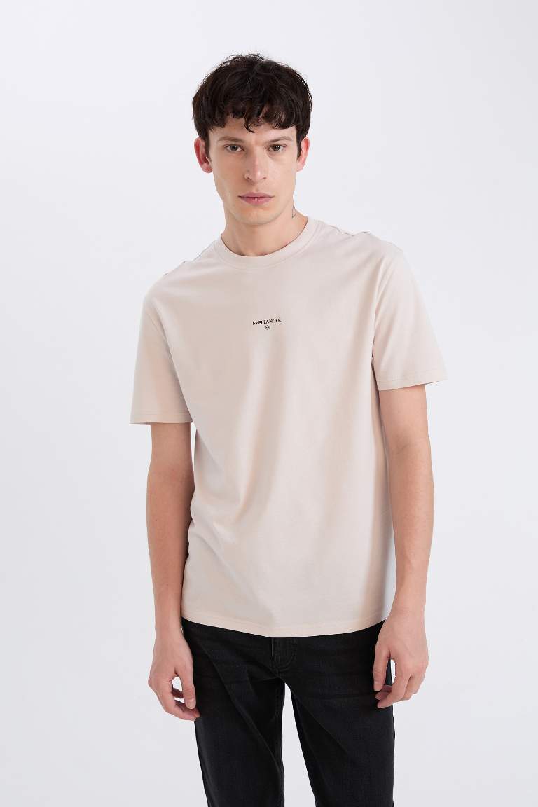 Regular Fit Crew Neck Printed T-Shirt