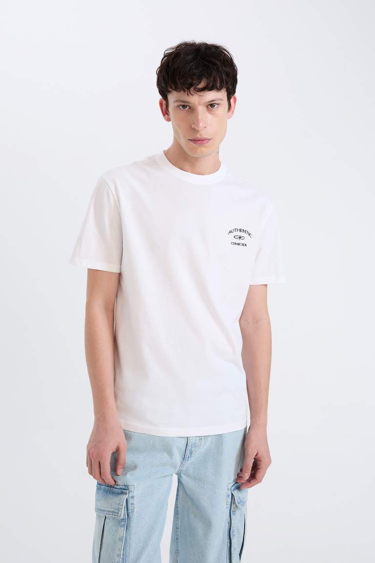 Regular Fit Crew Neck Printed T-Shirt