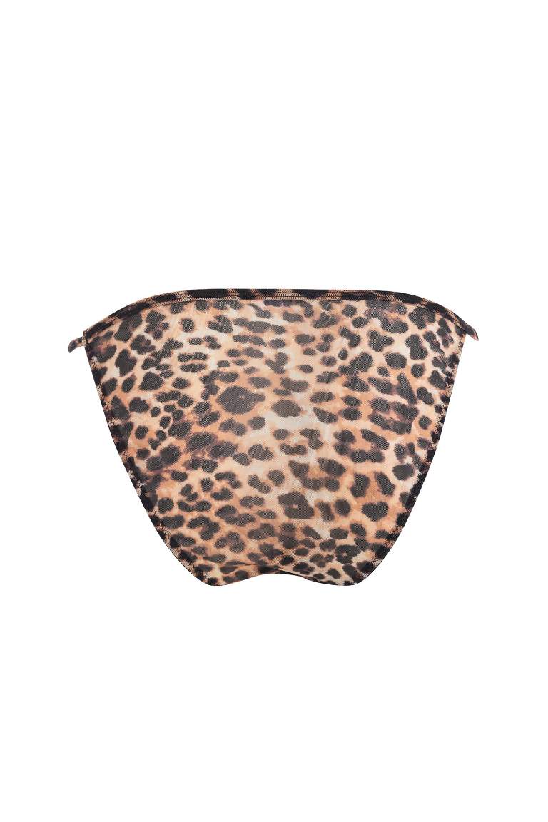 Fall in Love Leopard Patterned Tulle Slip Panty