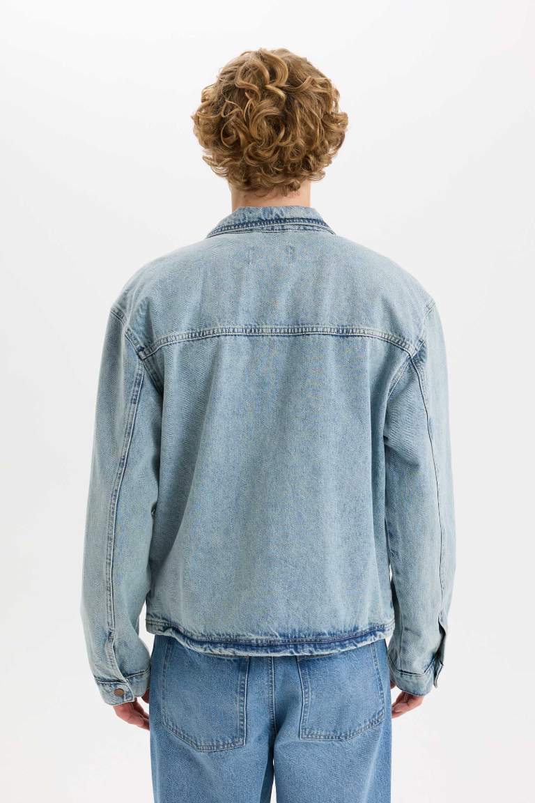 Veste en Jean à Coupe Régulière avec poches