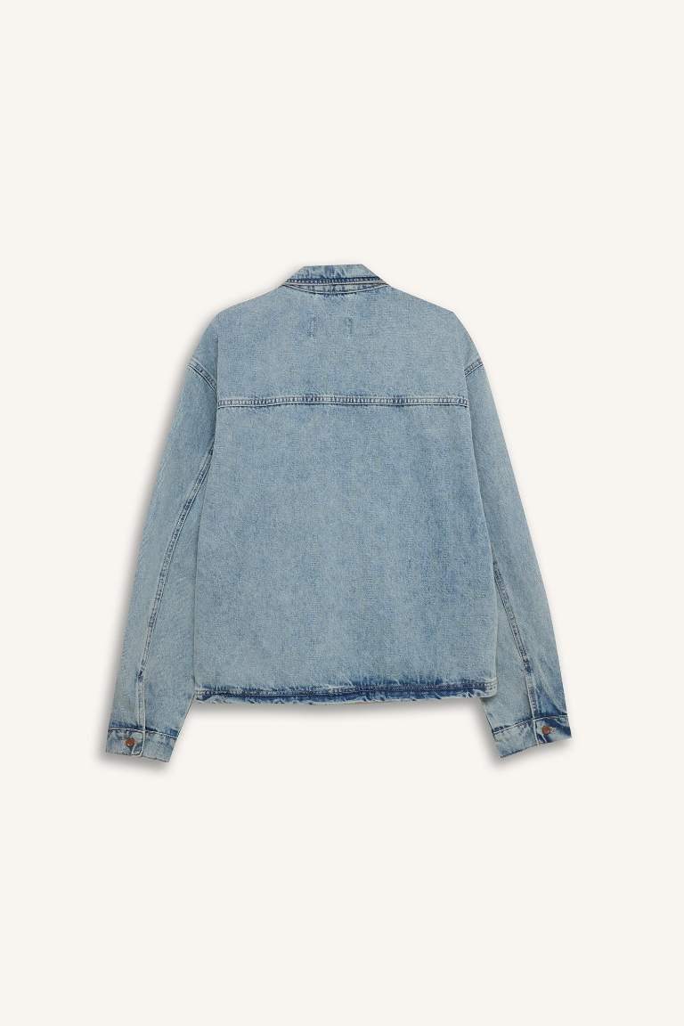 Veste en Jean à Coupe Régulière avec poches