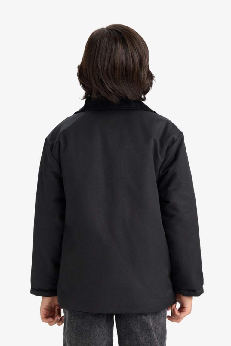 جاكيت أولاد برقبة بولو وأزرار