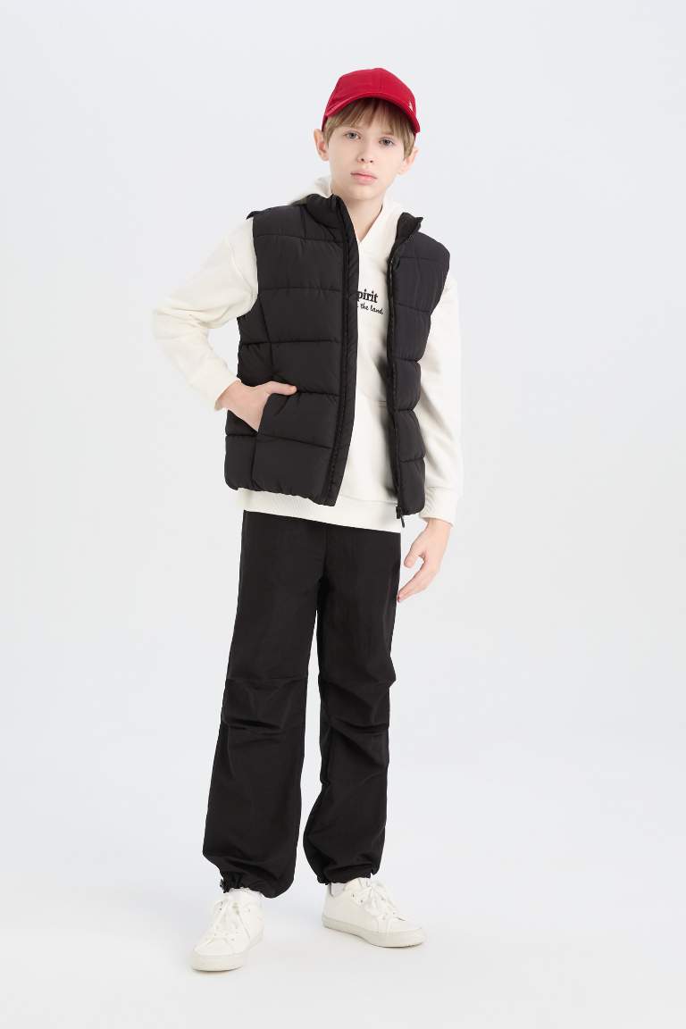 Boy Waterproof Zippered Stand Collar Vest