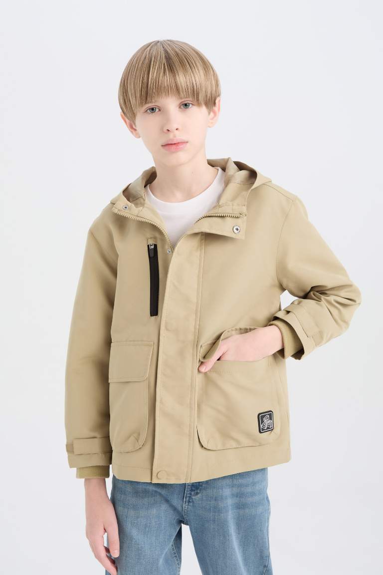 Boy Hooded Waterproof Raincoat