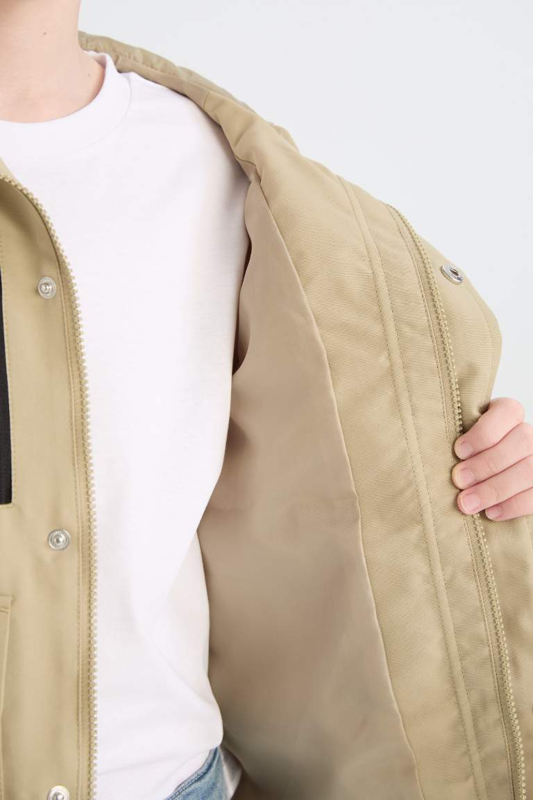 Manteau imperméable avec capuche et poches pour garçon