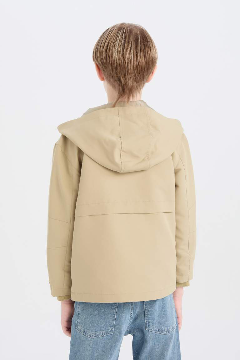 Manteau imperméable avec capuche et poches pour garçon