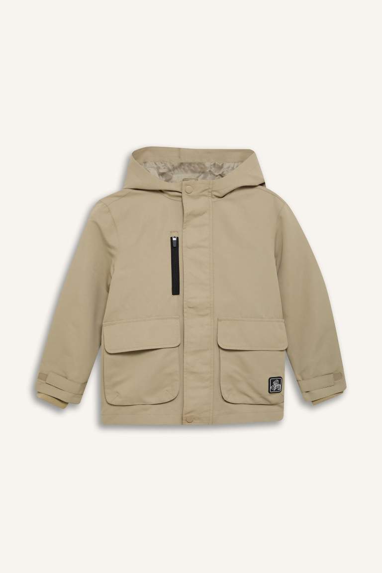 Manteau imperméable avec capuche et poches pour garçon