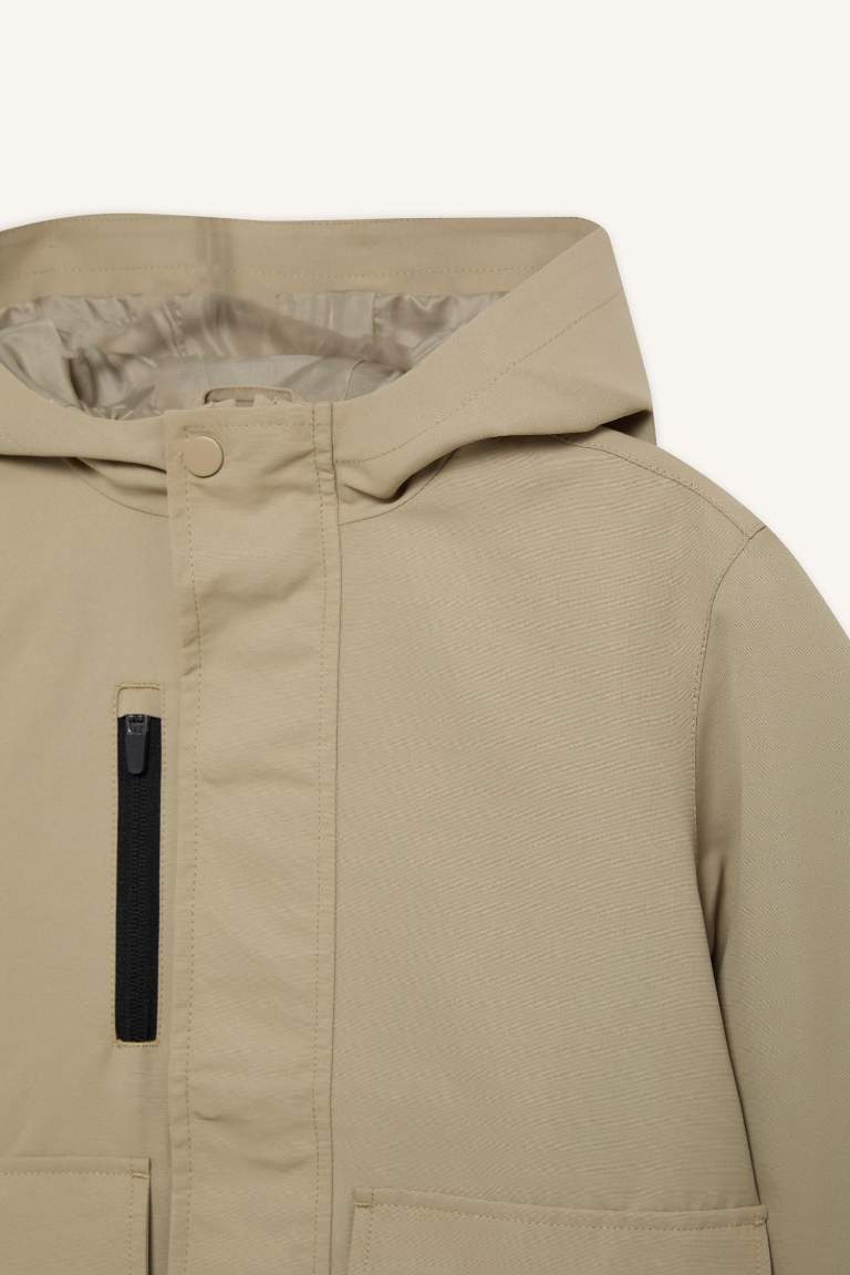 Manteau imperméable avec capuche et poches pour garçon