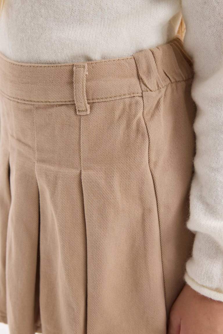 Girl Gabardine Pleat Skirt