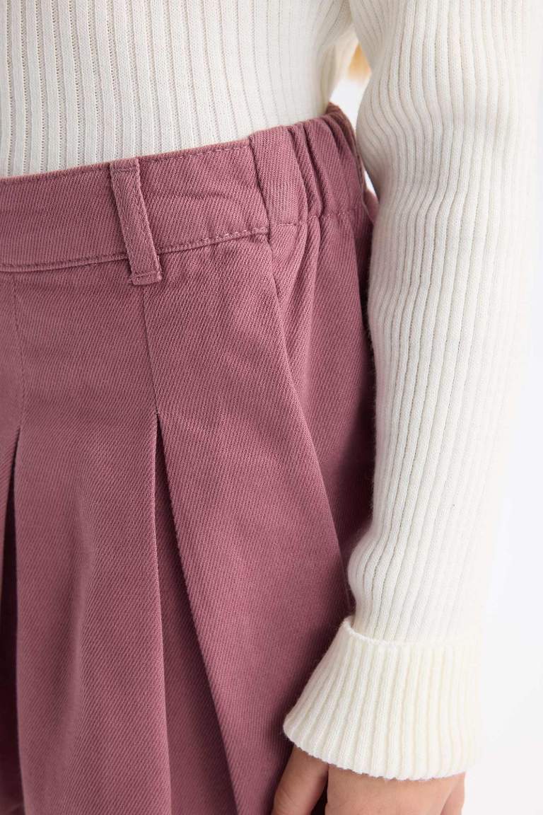 Jupe short en Gabardine plissée pour fille