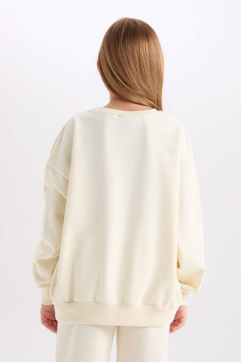 Sweat-shirt Oversize à Col rond pour Fille