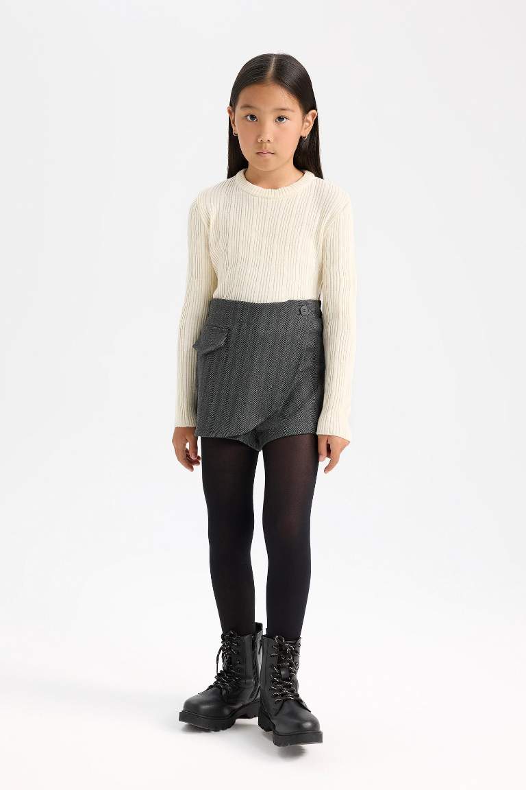 Kız Çocuk Desenli Şort Etek