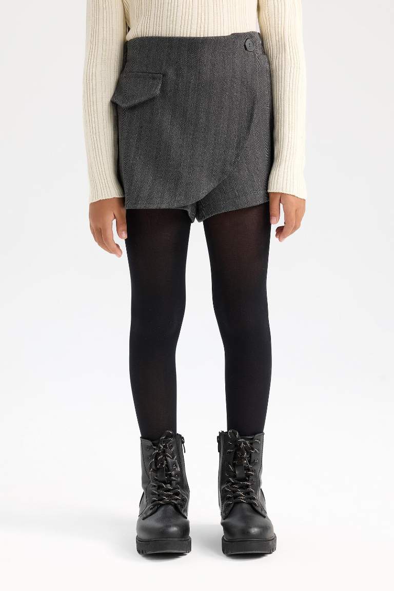 Kız Çocuk Desenli Şort Etek