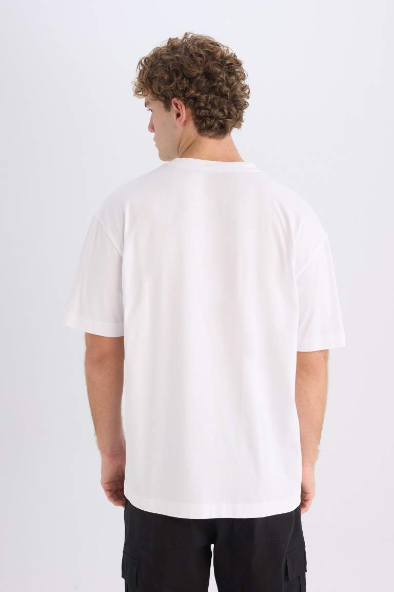 Boxy Fit Crew Neck Basic Short Sleeve T-Shirt