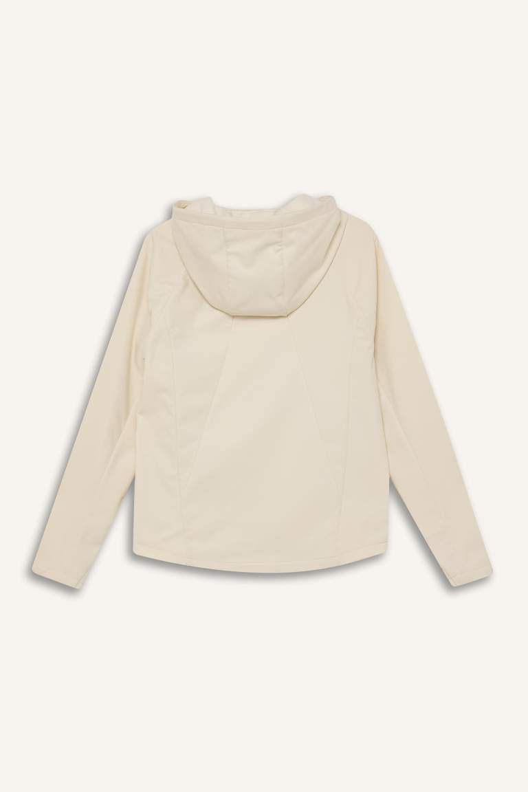 DeFactoFit Su İtici Regular Fit Kapüşonlu Fermuarlı Softshell Mont