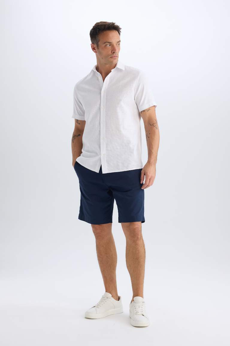 Regular Fit Polo Collar Short Sleeve Shirt