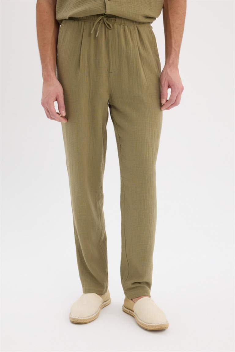 Khaki MAN Cotton Relax Fit Summer Short Leg Joggers 3239325 | DeFacto