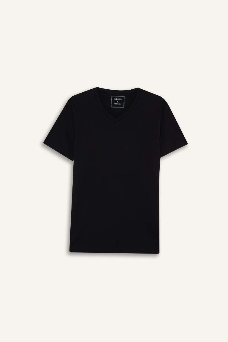 Slim Fit Dar Kesim V Yaka Üst